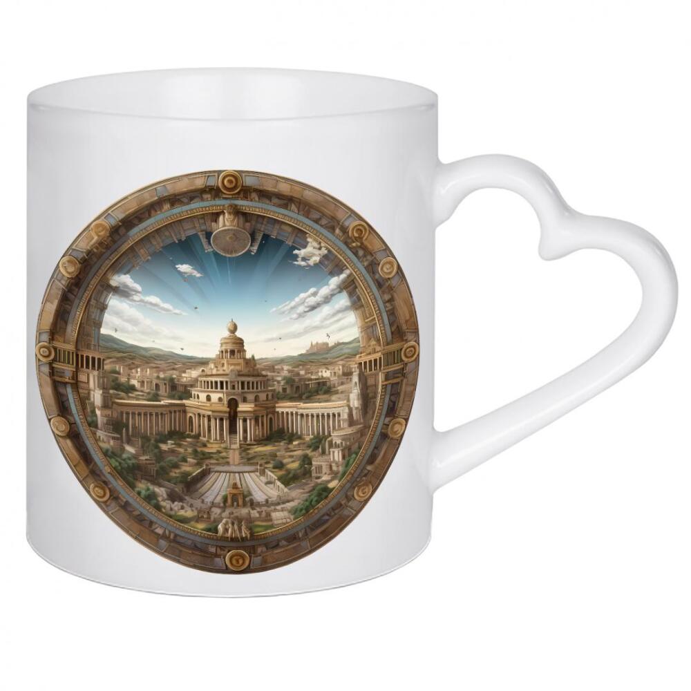 Herztasse "Zivilisationen - Karthago" artboxONE - Städte,Abstrakt,Architektur