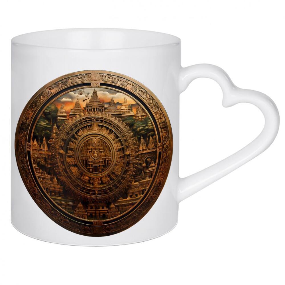 Herztasse "Zivilisationen – Preah" artboxONE - Städte,Abstrakt,Architektur