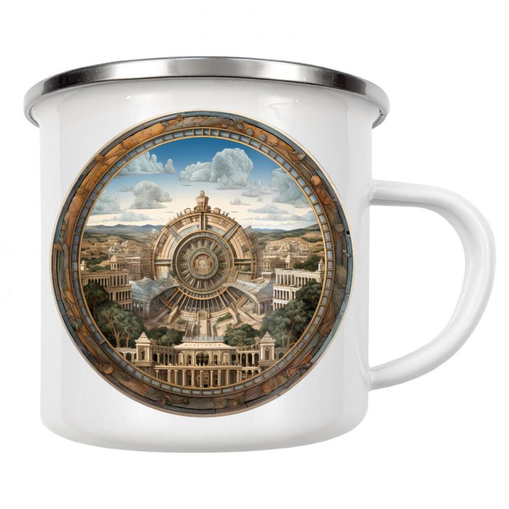 Emaille Tasse "Zivilisationen - Trier" artboxONE - Städte,Abstrakt,Architektur