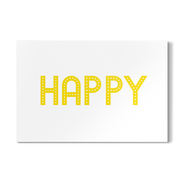 Galerie-Print "HAPPY yellow" 30x20 cm artboxONE