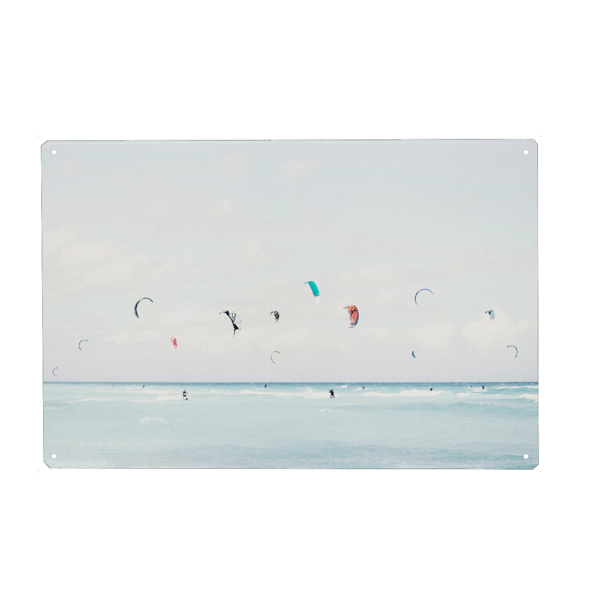 Holzbild "Kite Surfing" artboxONE - Reise / Strand und Meer,Sport / Sommerspiele,Städte / Los Angeles - Beach,Sea,Ocean,Kite,Surf,Summer,Waves