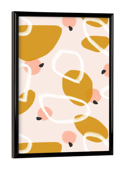 Poster mit schwarzem Rahmen "Abstract Doodle Fall" artboxONE - Abstrakt - Pattern,Contemporary,Shapes,Doodle