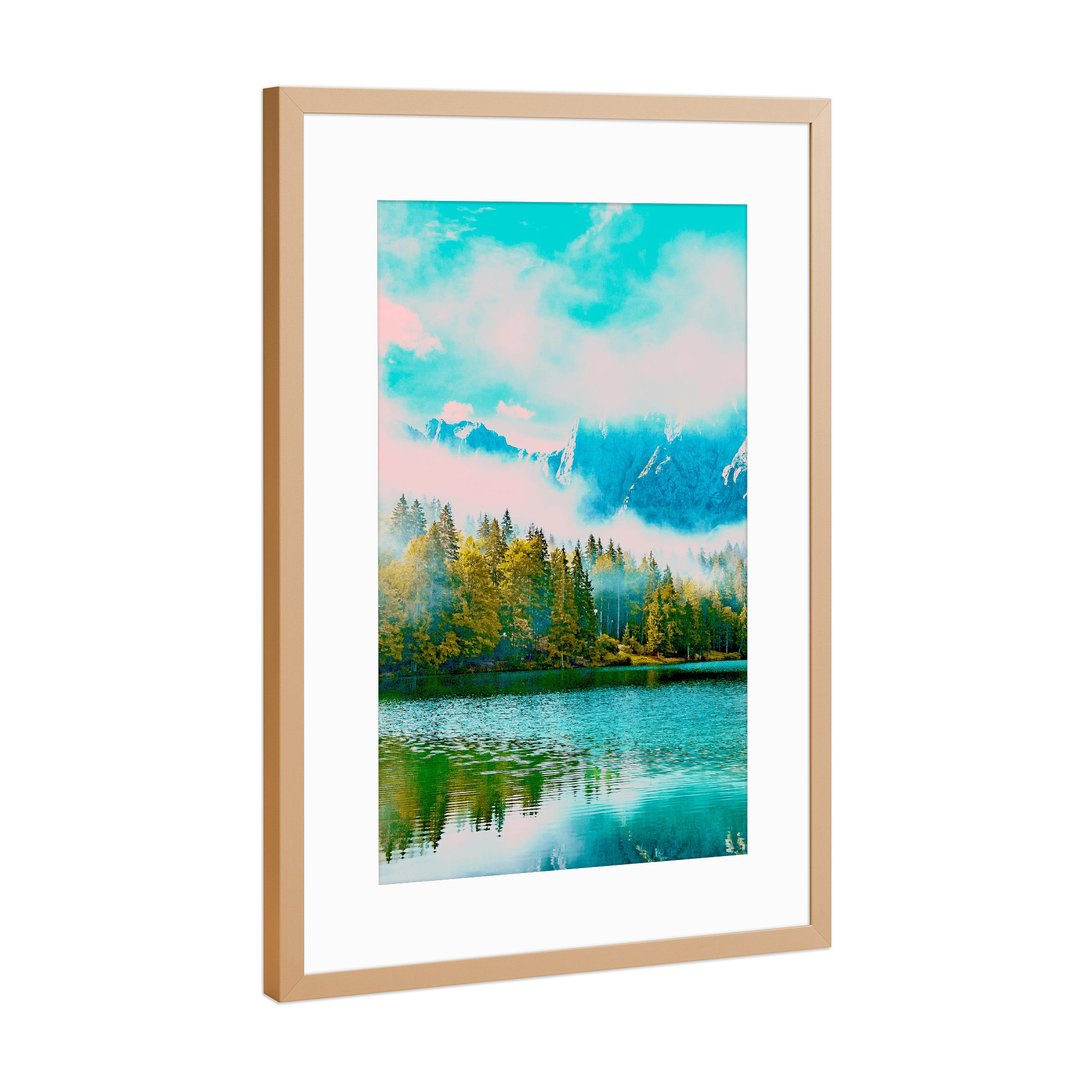 Poster mit Rahmen Kupfer "Destiny" artboxONE - Natur - Lake,River,Nature