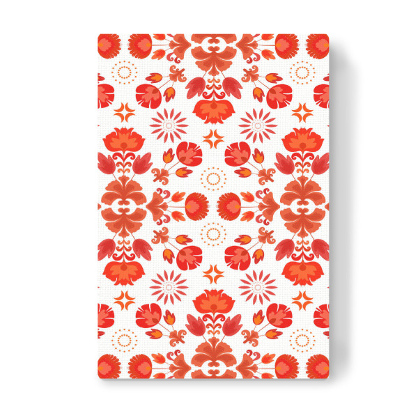 Leinwandbild "Fiesta Folk Red" artboxONE - Floral - Ornament,Traditional,Flowers