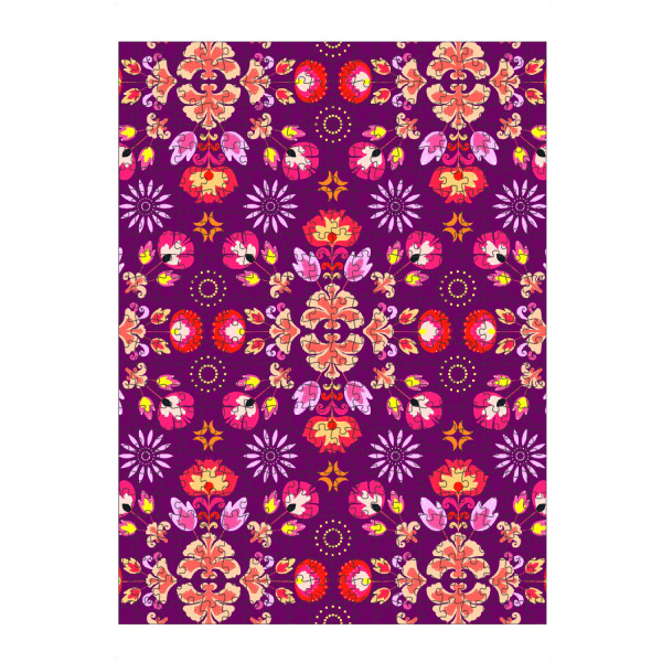 artboxONE Puzzle "Fiesta Folk Purple" artboxONE - Floral - Ornament,Traditional,Flowers - Bild ornament