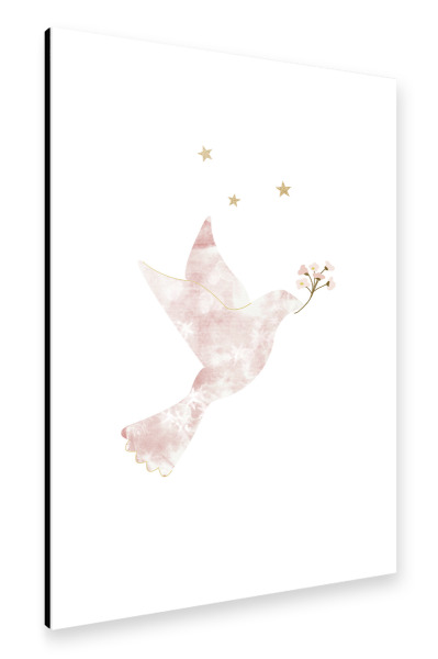 Alu-Dibond "Taube mit Sternchen" 30x20 cm artboxONE