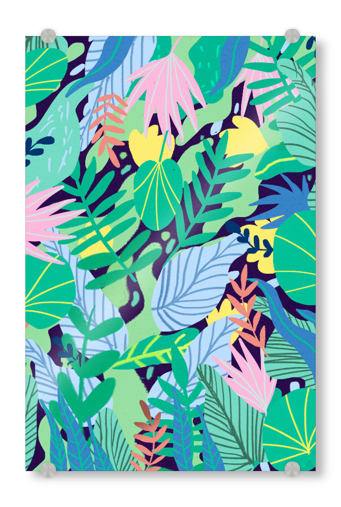 Acrylglasbild "Wild Garden | Eclectic" artboxONE - Floral - Jungle,Leaf