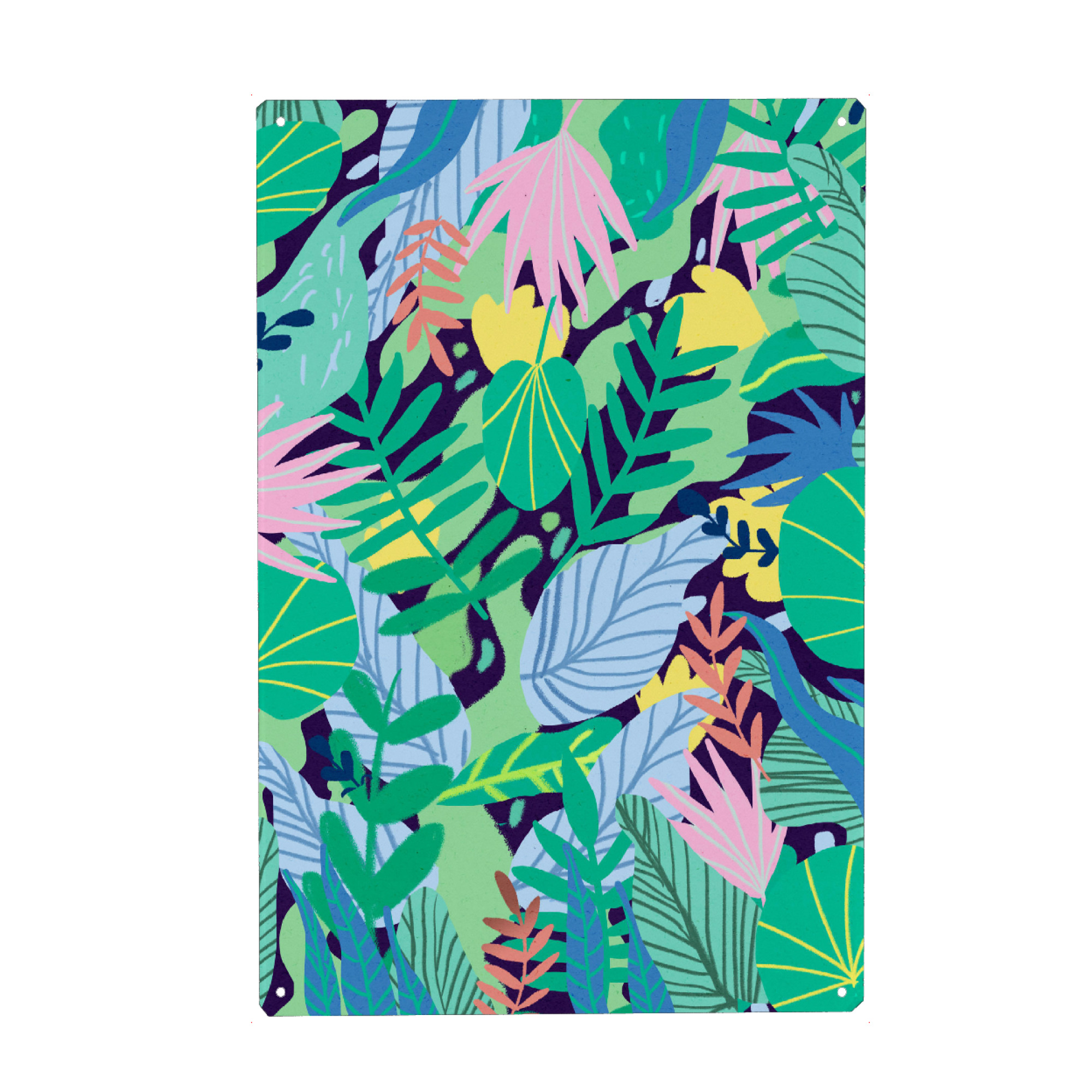 Metall Poster "Wild Garden | Eclectic" artboxONE - Floral - Jungle,Leaf - Blechschild