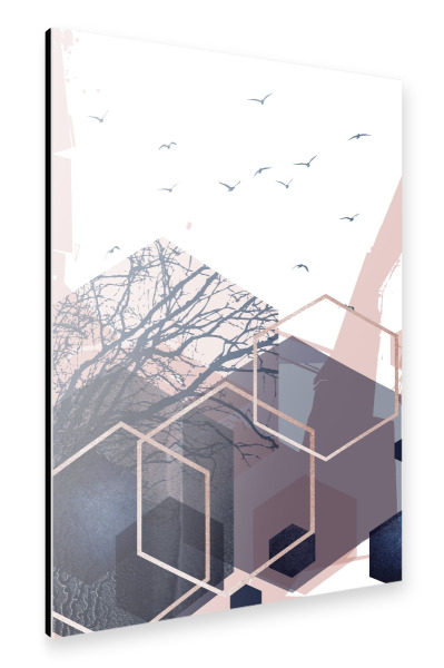 Alu-Dibond "Geometric Scenery" 30x20 cm artboxONE