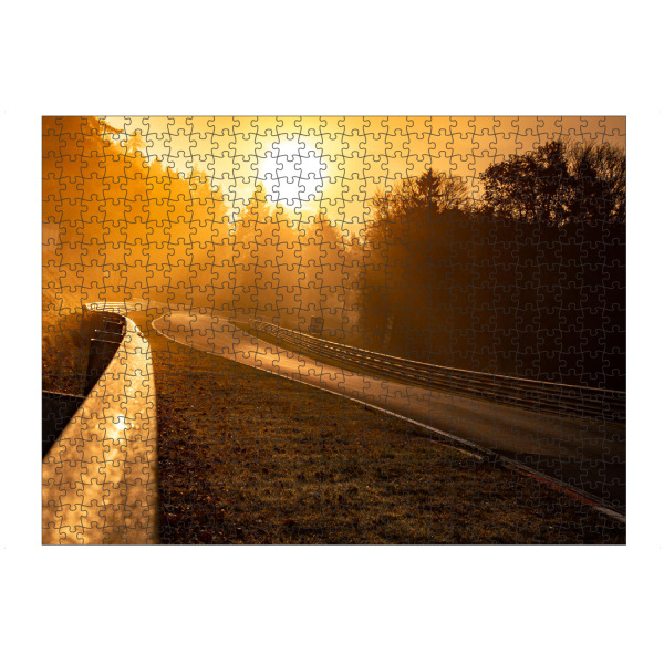 Puzzle Ravensburger "Goldener Morgen an der Rennstrecke" artboxONE - Natur,Sport / Motorsport