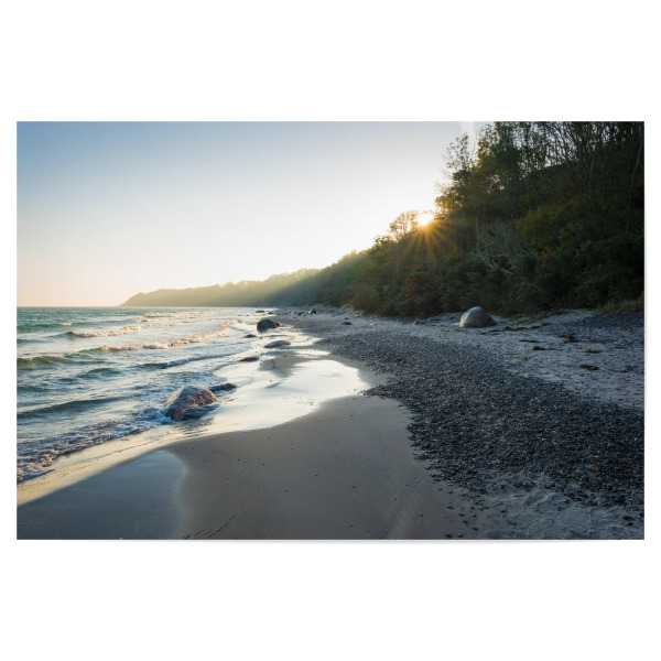Poster "Sonnenaufgang am Meer" artboxONE - Natur - Ostsee,Küste,Nordstrand,Rügen,Meer,Strand