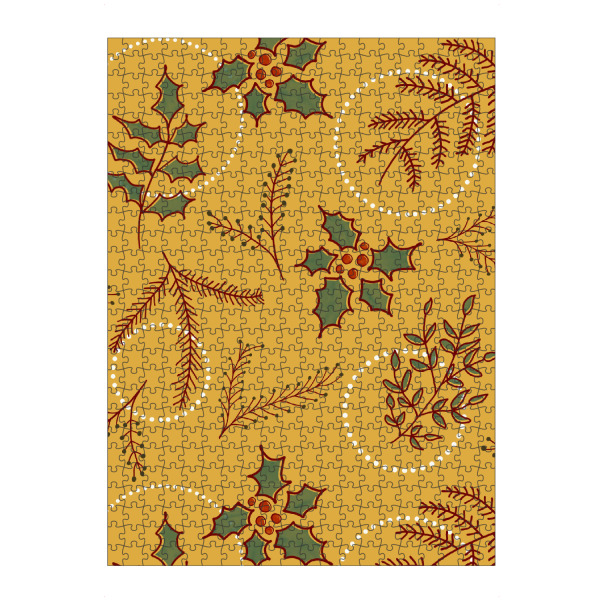 Puzzle Ravensburger "Classic Cozy" artboxONE - Weihnachten - Pattern,Winter plant,Winter berry - Bild pattern