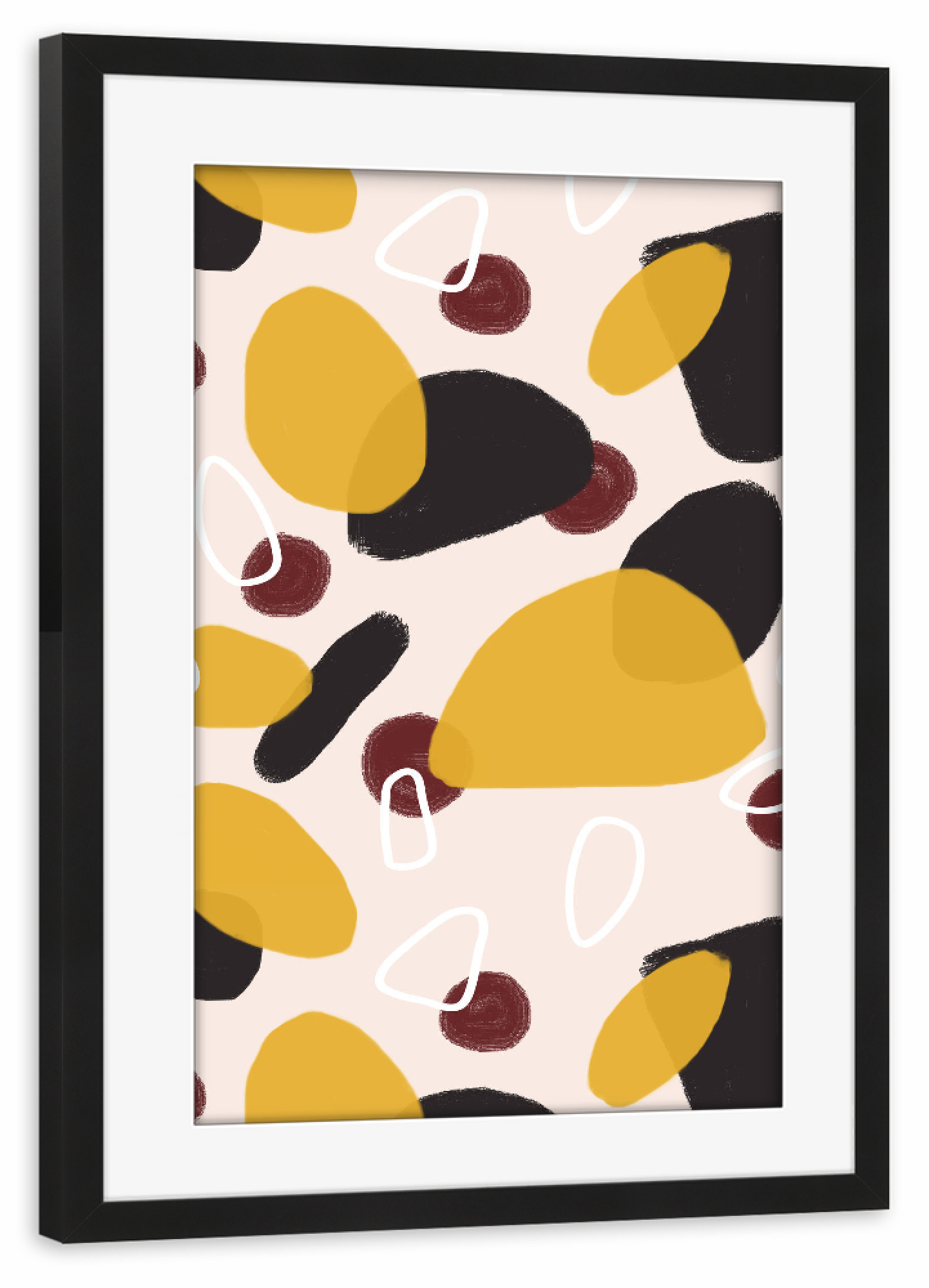 Poster mit Rahmen schwarz "Abstract Fall" artboxONE - Abstrakt - Pattern,Contemporary,Shapes,Doodle