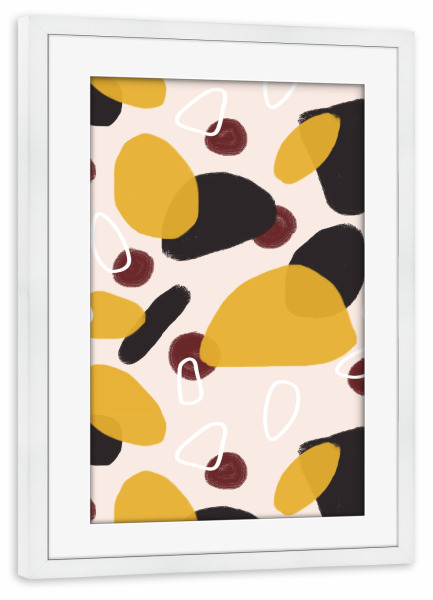 Poster mit Rahmen weiß "Abstract Fall" artboxONE - Abstrakt - Pattern,Contemporary,Shapes,Doodle