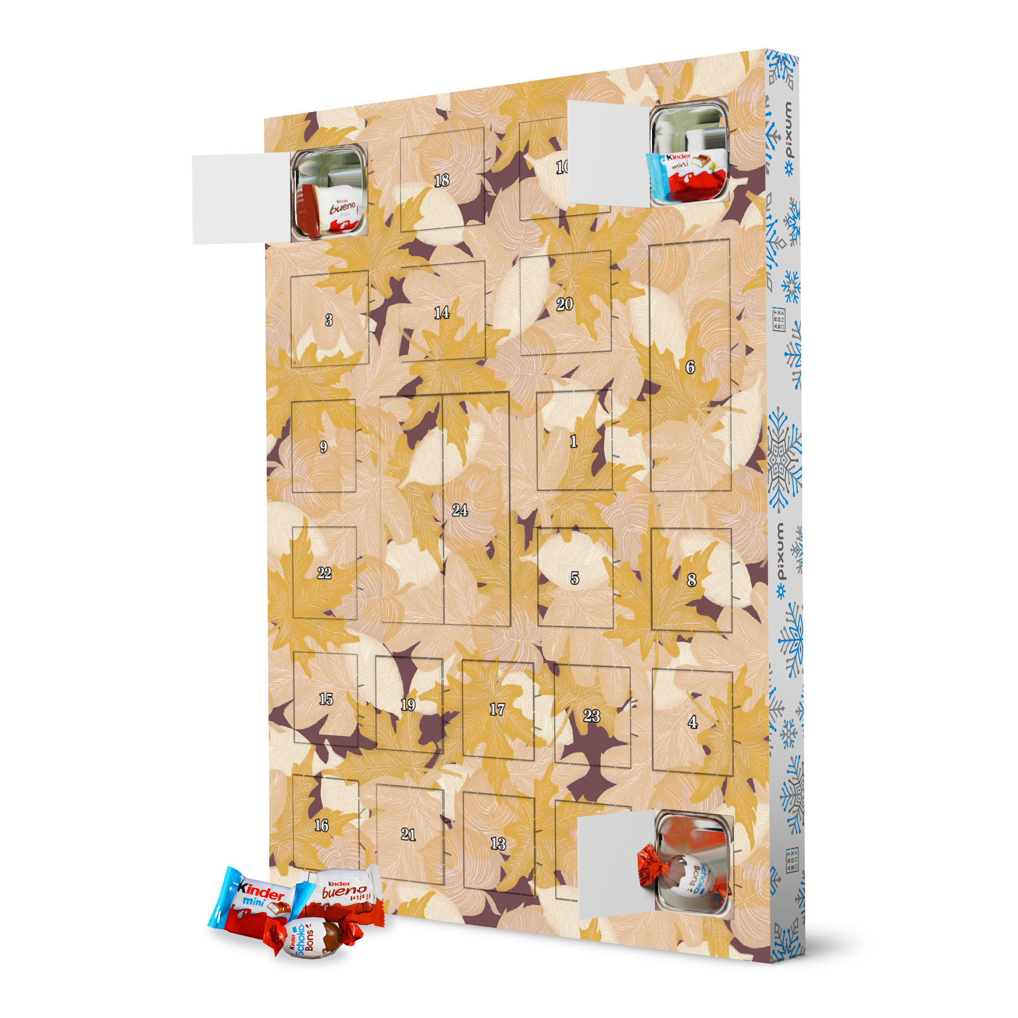 Adventskalender XXL mit Produkten von Kinder Muted Fall artboxONE Adventskalender Natur