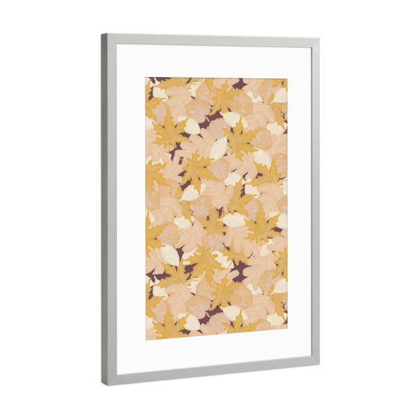 Poster mit Rahmen Silber "Muted Fall" artboxONE - Natur - Leaves,Oak,Maple,Fall-vibes
