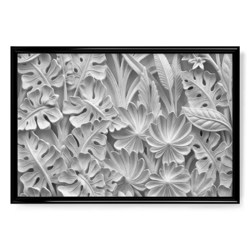 Floral pattern black and white