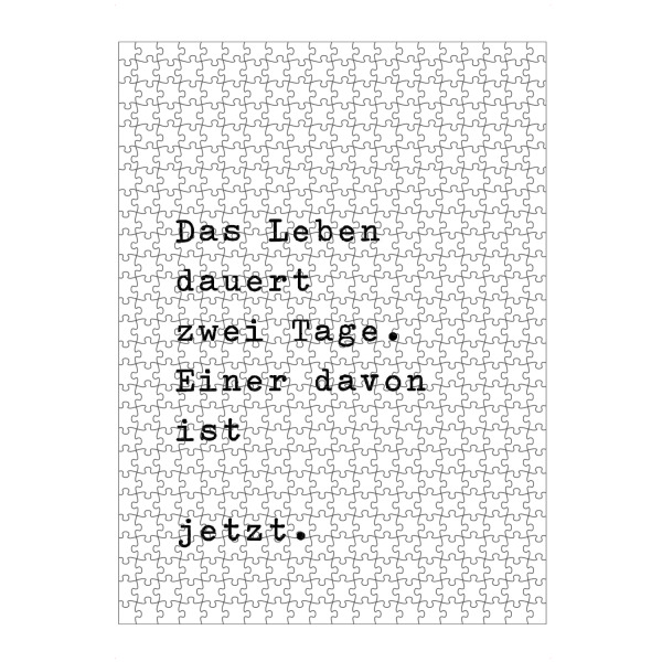 artboxONE Puzzle "2 Tage" artboxONE - Typografie - Leben,Motivation,Inspiration - Bild leben