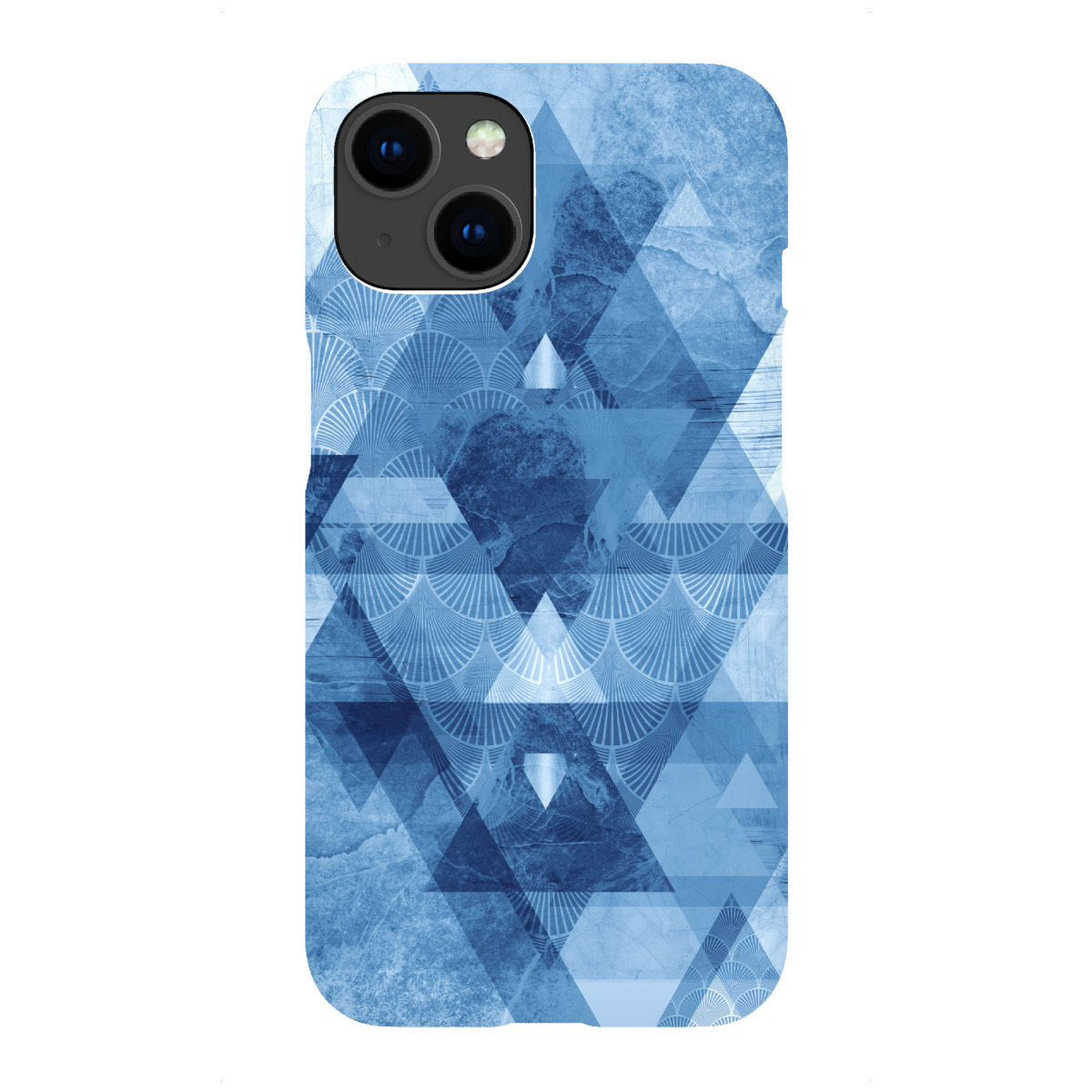 iPhone "Geometrical Blue" Premium-Case Handyhülle artboxONE