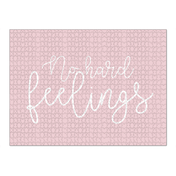 Puzzle Ravensburger "No hard feelings rosa" artboxONE - Typografie,Liebe - Feelings - Bild feelings