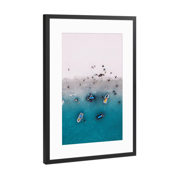 Poster mit Rahmen Schwarz (Metallic) "Ocean Vibes" artboxONE - Reise / Strand und Meer - Beach,Vacation,Sand,Ocean,Sea