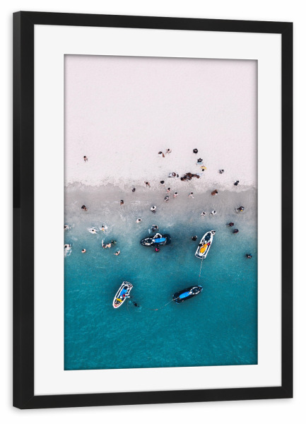 Poster mit Rahmen schwarz "Ocean Vibes" artboxONE - Reise / Strand und Meer - Beach,Vacation,Sand,Ocean,Sea