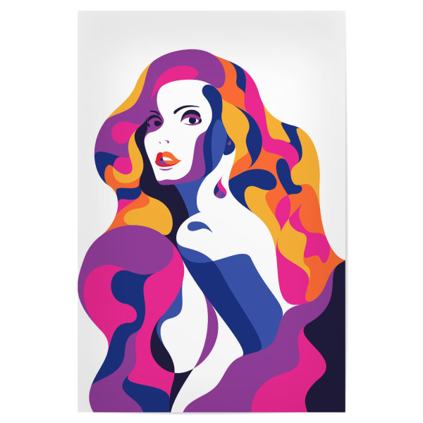 Poster "Lady M in color" artboxONE - Fashion - Fashion,Beauty,Woman,Colorful,Lady,Glance