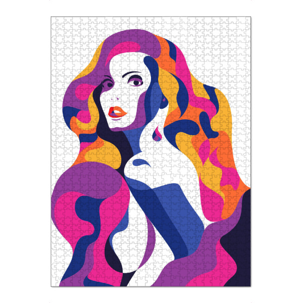 Puzzle Ravensburger "Lady M in color" artboxONE - Fashion - Fashion,Beauty,Woman,Colorful,Lady,Glance - Bild fashion