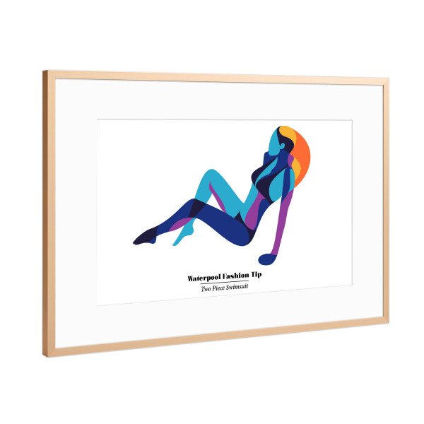 Poster mit Rahmen Kupfer "Waterpool Fashion Tip" artboxONE - Fashion - Swimwear,Swimsuit,Fashion,Style,Minimal,Waterpool