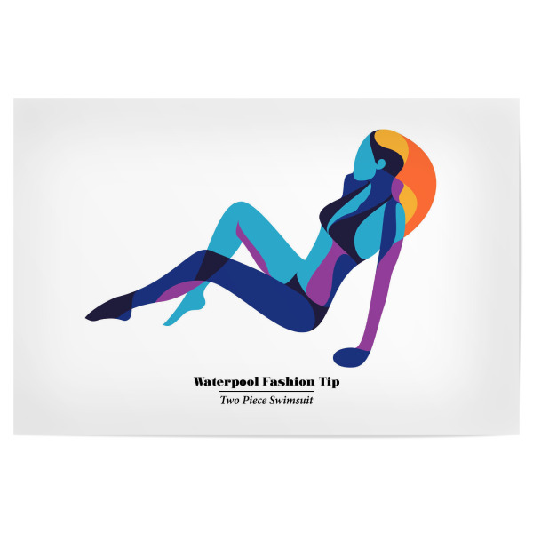 Poster "Waterpool Fashion Tip" artboxONE - Fashion - Swimwear,Swimsuit,Fashion,Style,Minimal,Waterpool