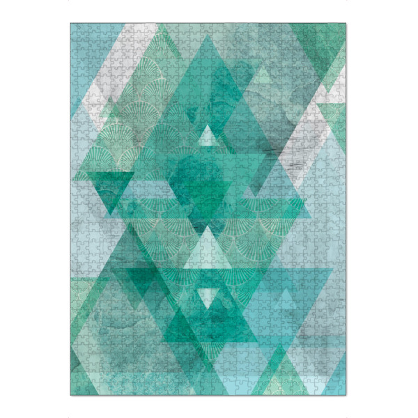 Puzzle Ravensburger "Geometrical Aqua" artboxONE - Abstrakt,Geometrie - Triangle,Geo,Geometry,Abstract - Bild triangle