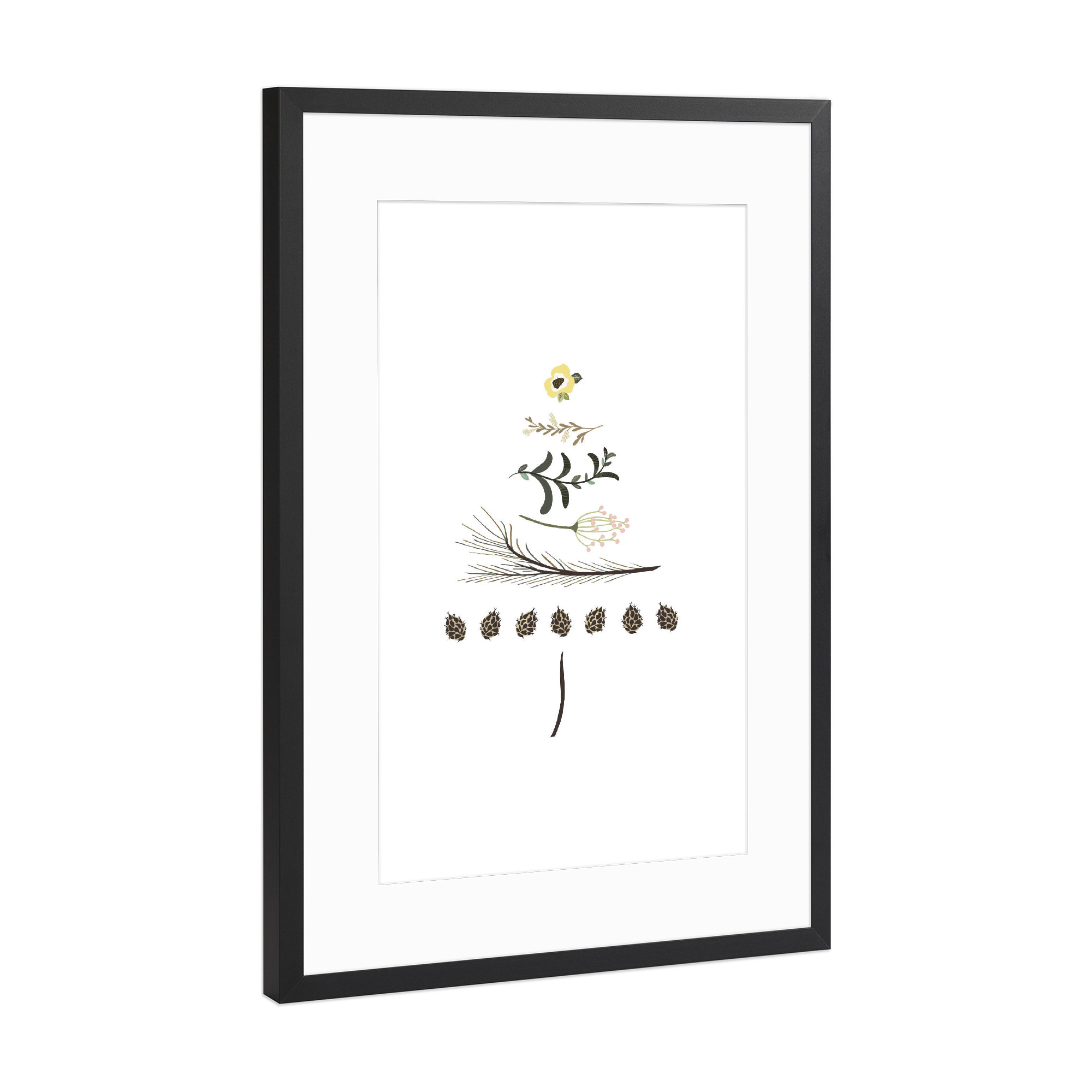 Poster mit Rahmen Schwarz (Metallic) "Tannenbäumchen" artboxONE - Weihnachten - Tanne,Tannenbaum,Weihnachten,Christmas