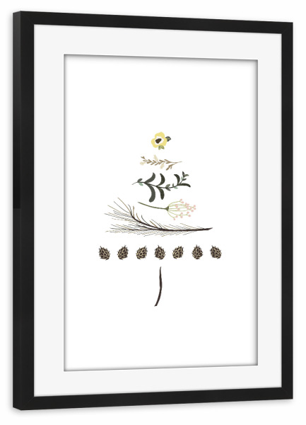 Poster mit Rahmen schwarz "Tannenbäumchen" artboxONE - Weihnachten - Tanne,Tannenbaum,Weihnachten,Christmas