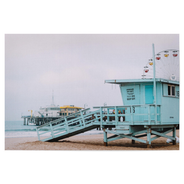 Poster 30x20 cm "Lifeguard Off Duty" artboxONE - Reise / Strand und Meer,Städte / Los Angeles - Lifeguard,Lifeguard house,Beach
