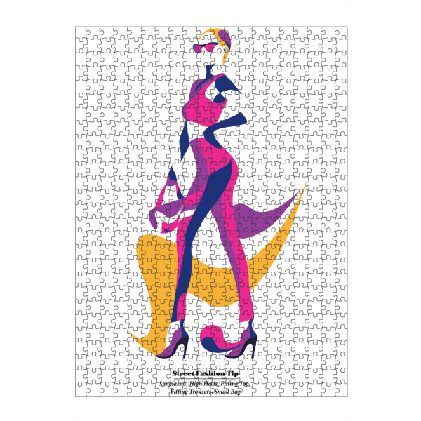 artboxONE Puzzle "Street Fashion Tip" artboxONE - Fashion - Woman,Fashion,Style,Bag,Sunglasses,Outfit,Clothes,Shopping - Bild woman