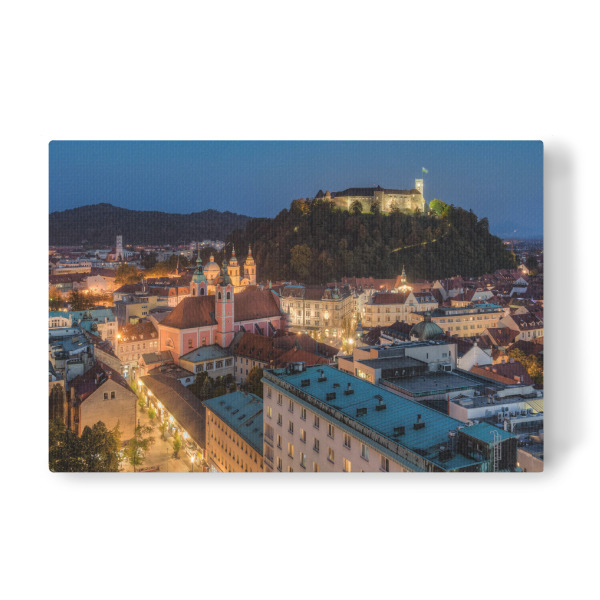 Leinwandbild "Ljubljana am Abend" artboxONE - Städte,Reise / Länder - Slowenien,Stadt,Ljubljana