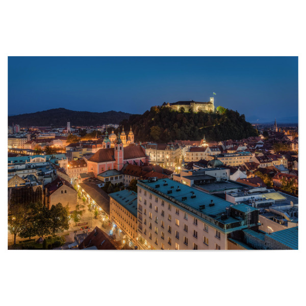 Poster "Ljubljana am Abend" artboxONE - Städte,Reise / Länder - Slowenien,Stadt,Ljubljana