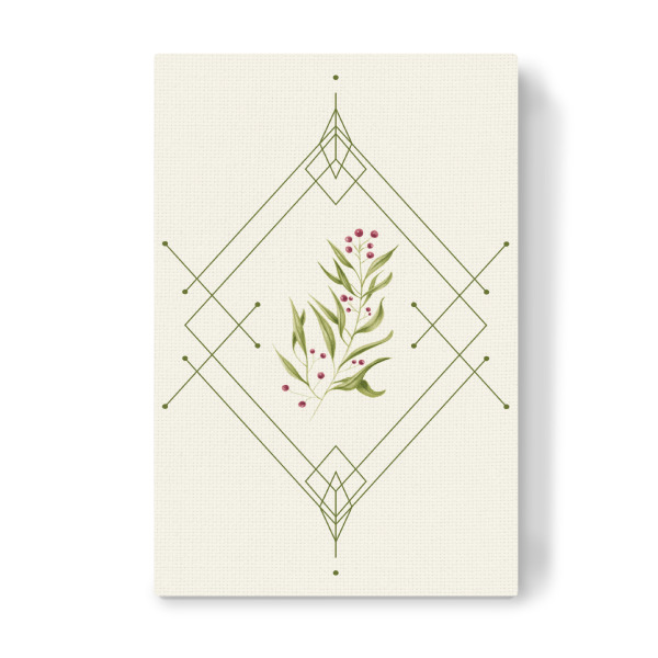 Leinwandbild "Minimal Very Merry" artboxONE - Weihnachten - Geometric,Winter berry,Mistletoe,Christmas