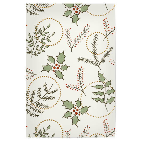 Poster "Classic Winter" artboxONE - Weihnachten - Pattern,Winter plant,Winter berry