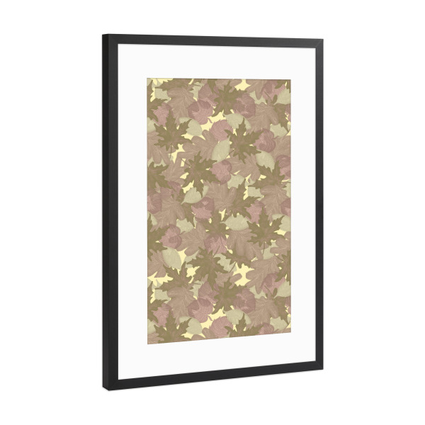 Poster mit Rahmen Schwarz (Metallic) "Soft Fall" artboxONE - Natur - Leaves,Oak,Maple,Fall-vibes