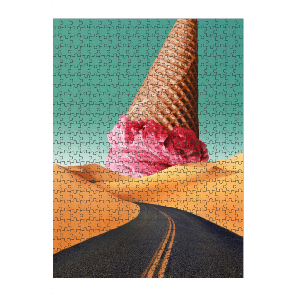 artboxONE Puzzle "FATA MORGANA ICE" artboxONE - Essen & Trinken,Fiktion,Lustig - Ice cream,Desert,Road - Bild ice cream