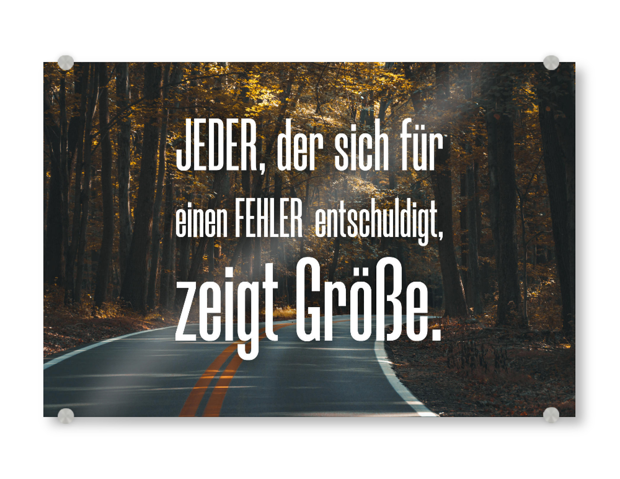 Acrylglasbild "Jeder" artboxONE - Typografie