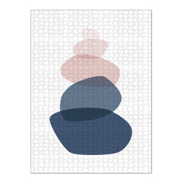 Puzzle Ravensburger "Blush Navy Balancing Stones" artboxONE - Natur