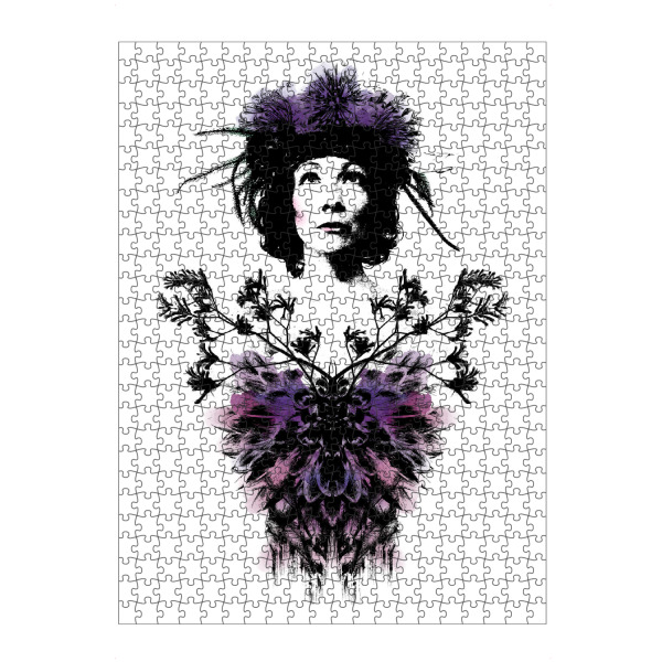 Puzzle Ravensburger "Natura Elemental Goddess" artboxONE - Natur,Floral,Menschen,Schwarzweiß,Ultraviolet