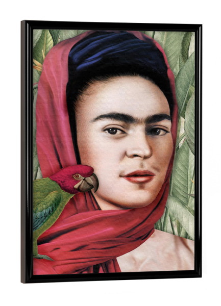 Poster mit schwarzem Rahmen "Frida Vida" artboxONE - Floral,Menschen