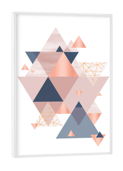 Poster mit weißem Rahmen "Geometric Information" artboxONE - Abstrakt,Geometrie