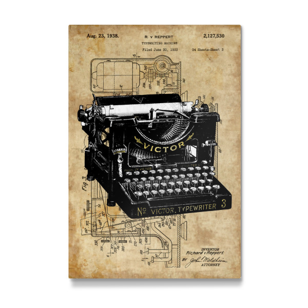Galerie-Print "Steampunk Schreibmaschine" 30x20 cm artboxONE