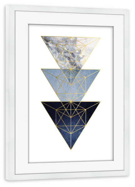 Poster mit Rahmen weiß "Minimalist Scandi" artboxONE - Geometrie