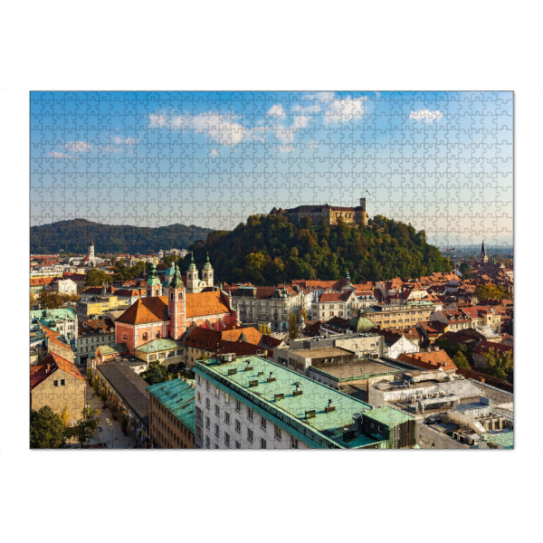 Puzzle Ravensburger "Ljubljana in Slowenien" artboxONE - Städte,Reise / Länder - Stadt,Burg,Slowenien,Ljubljana,Altstadt,Architektur,Leibach