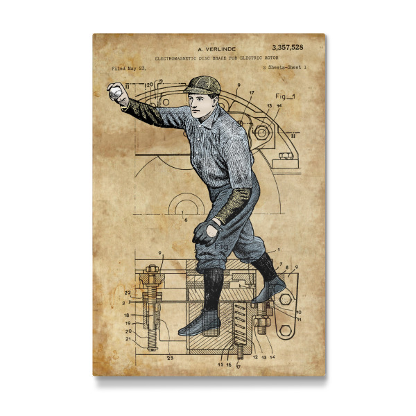 Galerie-Print "Steampunk Baseball Pitcher" 30x20 cm artboxONE